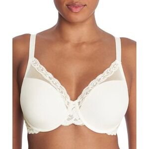 NATORI Feathers Full Figure Contour Underwire Bra Ivory White Women Size 30H